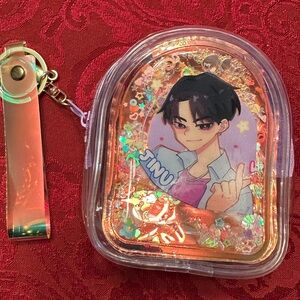 Jinu Saja Boys K-Pop demon hunters Character Glitter Mini Keychain Purse